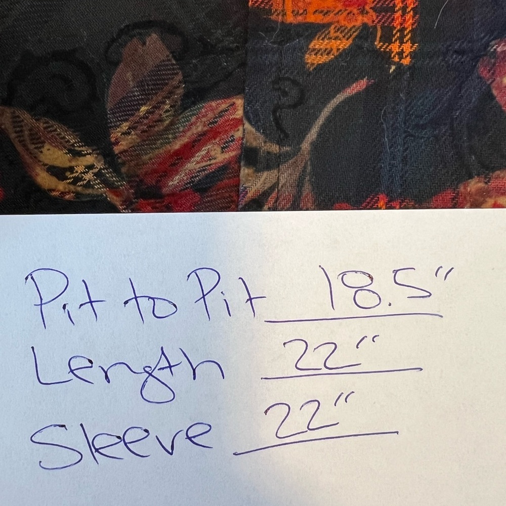 Coldwater Creek women’s jacket petite 10 Paisley plaid cottage core - Picture 8 of 8
